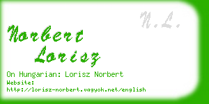 norbert lorisz business card